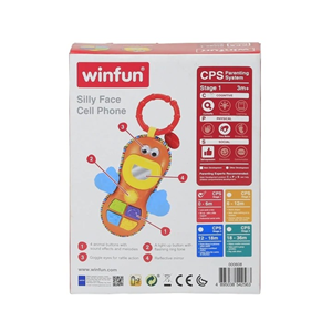 آویز موبایلی موزیکال وین فان _ Winfun _ Silly Face Cell Phone مدل 00608 _اسباب بازی